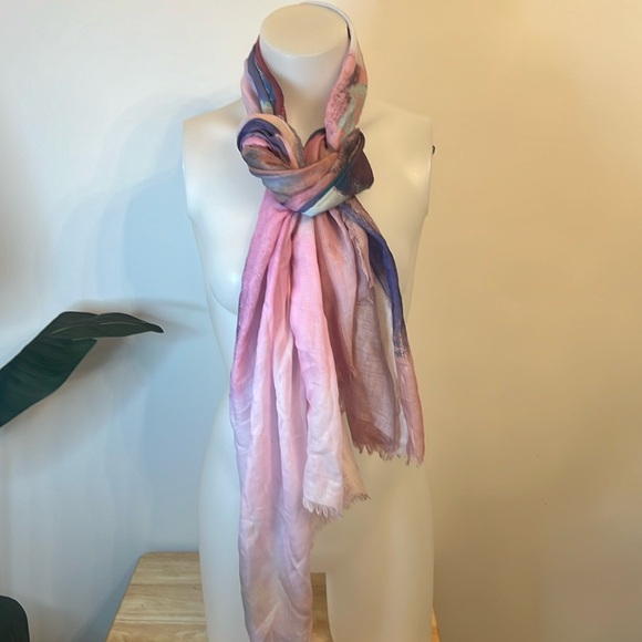 SWIRL PRINT SCARF Gregory Ladner Limited Edition NWT - Picture 1 of 5